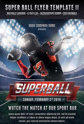 Flyer Designs for that Super Bowl Party Templates