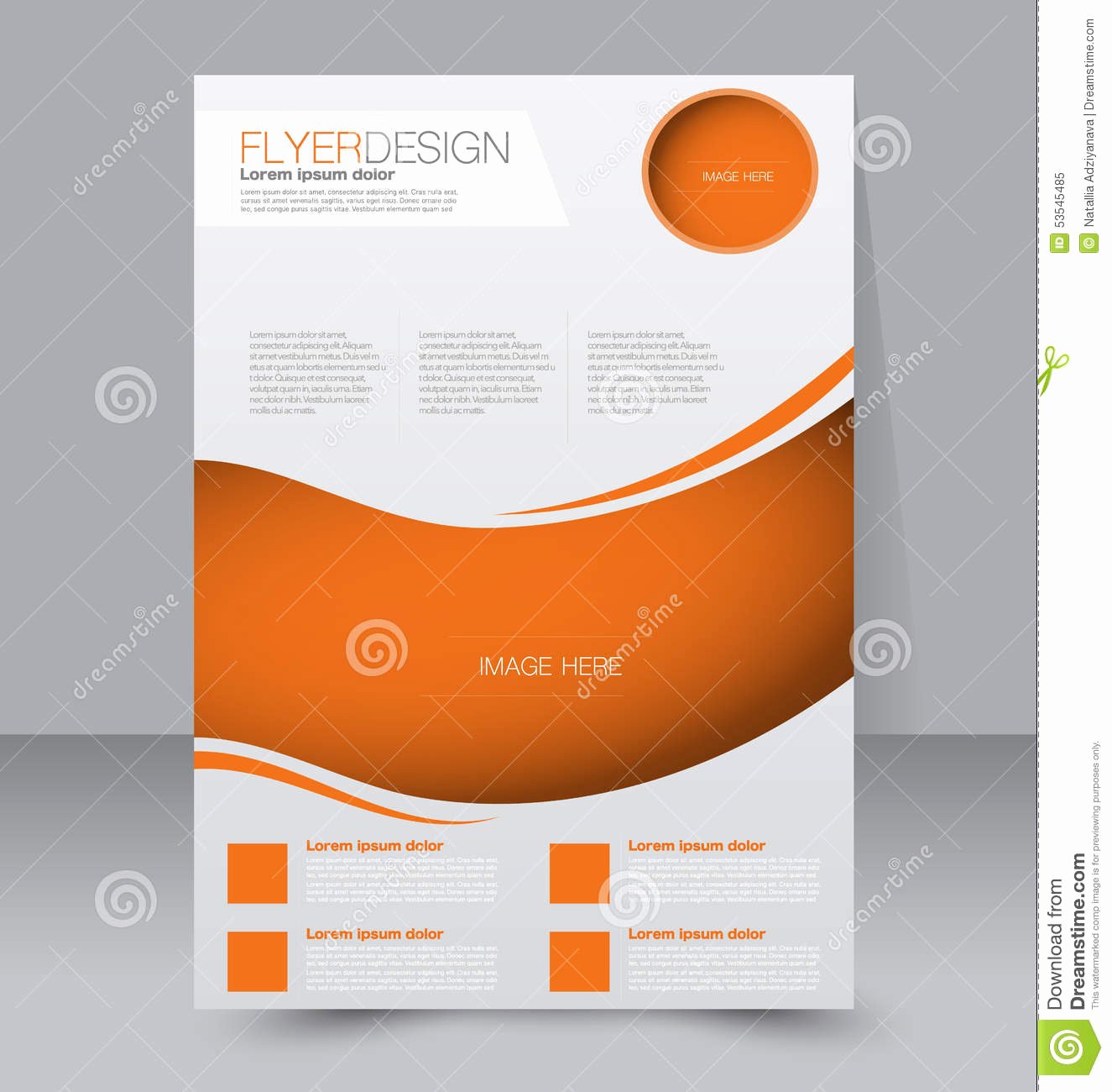 Flyer Template Business Brochure Editable A4 Poster