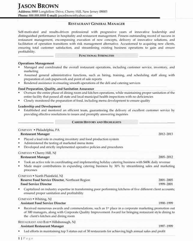 Food Expeditor Resume Best Resume Collection
