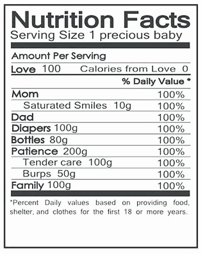 Food Nutrition Label Template Nutrition Facts Food Label