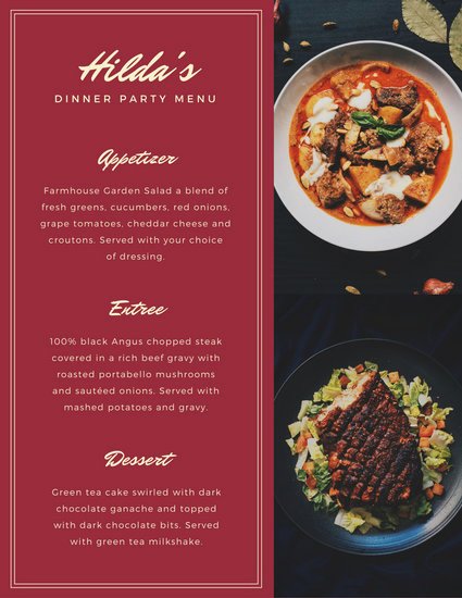 MACGkE5cIU4 food photo overlay dinner party menu