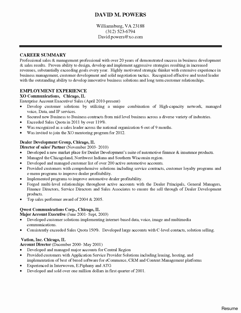 Food Service Resume Summary Qualifications