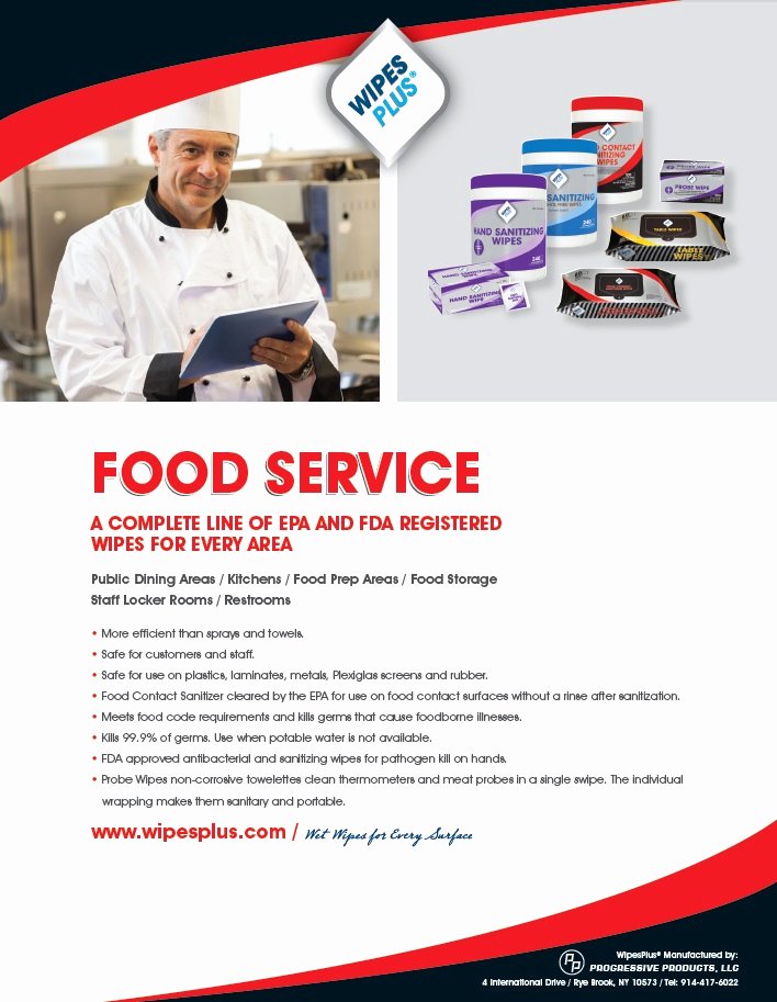 Food Service Sell Sheet Wipesplus
