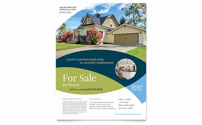 For Sale by Owner Flyer Template Design