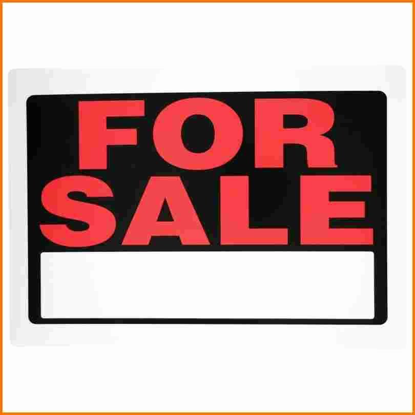 For Sale Sign Template