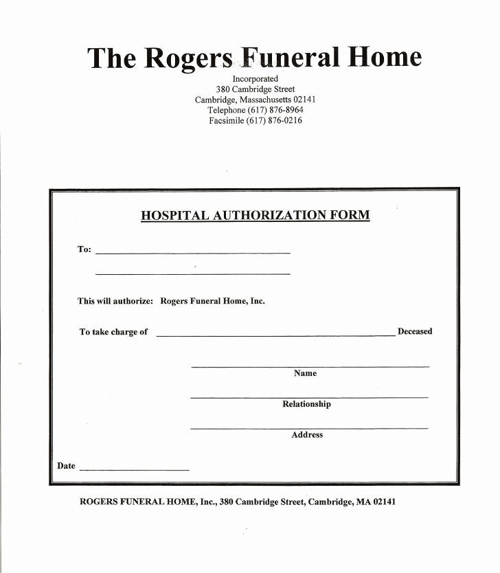 Form Hospital Release form
