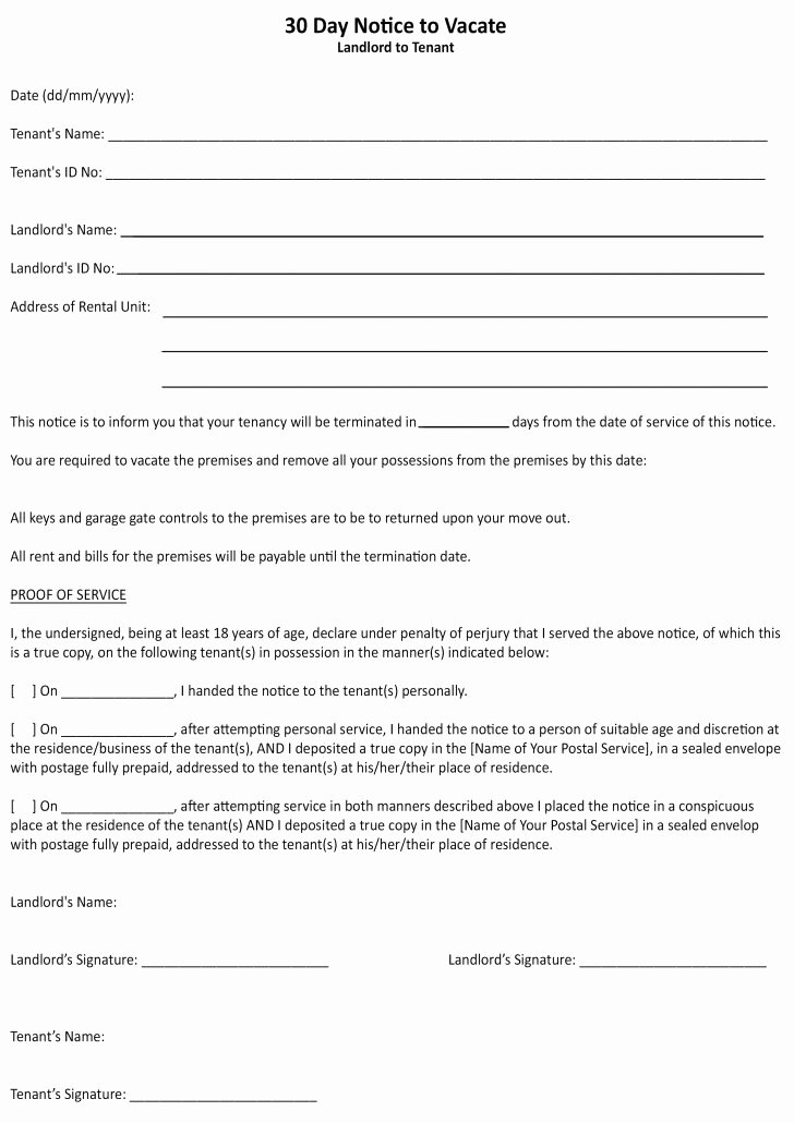 Form Lease Termination form