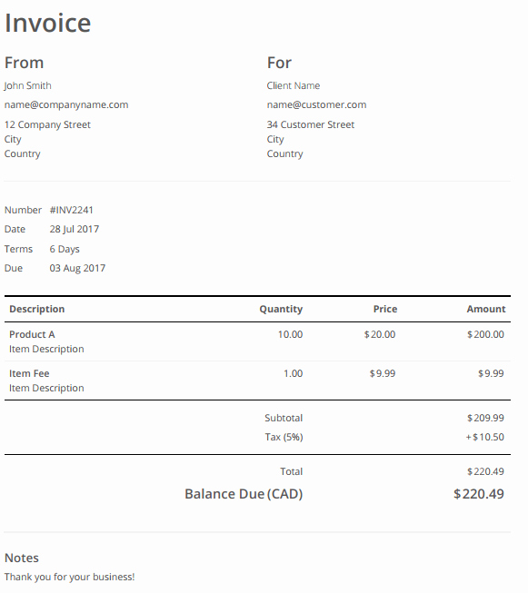 Formal Invoice Google Docs Template What I Wish Everyone