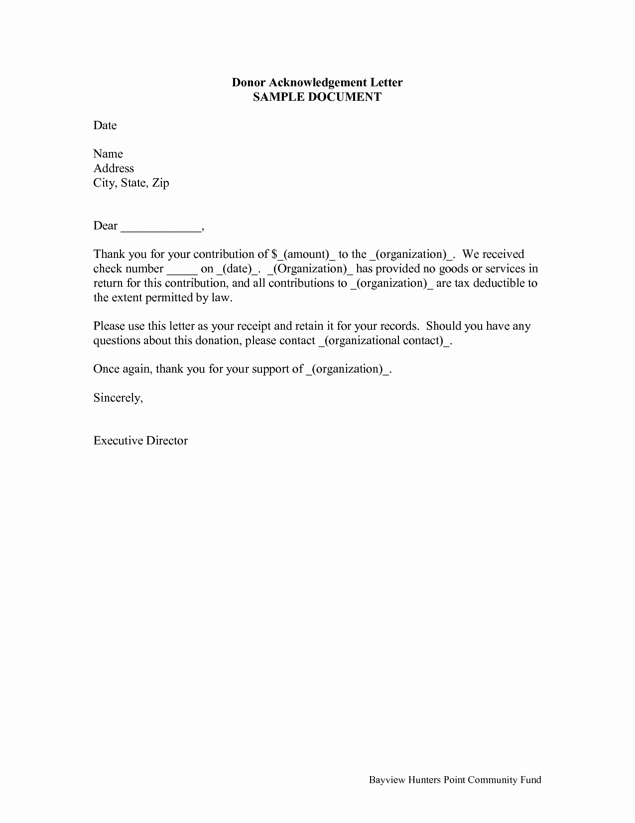 Format Acknowledgement Letter Best Template Collection
