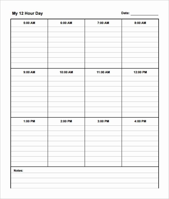 Free 12 Hour Shift Schedule Template Scheduling Template