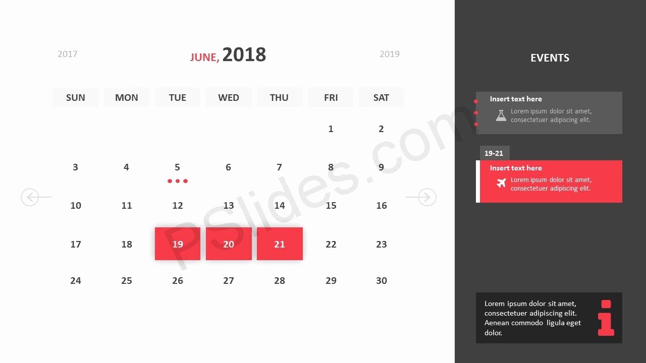 Free 2018 Calendar Powerpoint Template Pslides