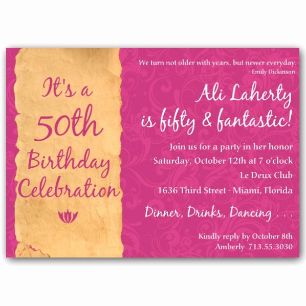 Free 50th Birthday Party Invitations Templates