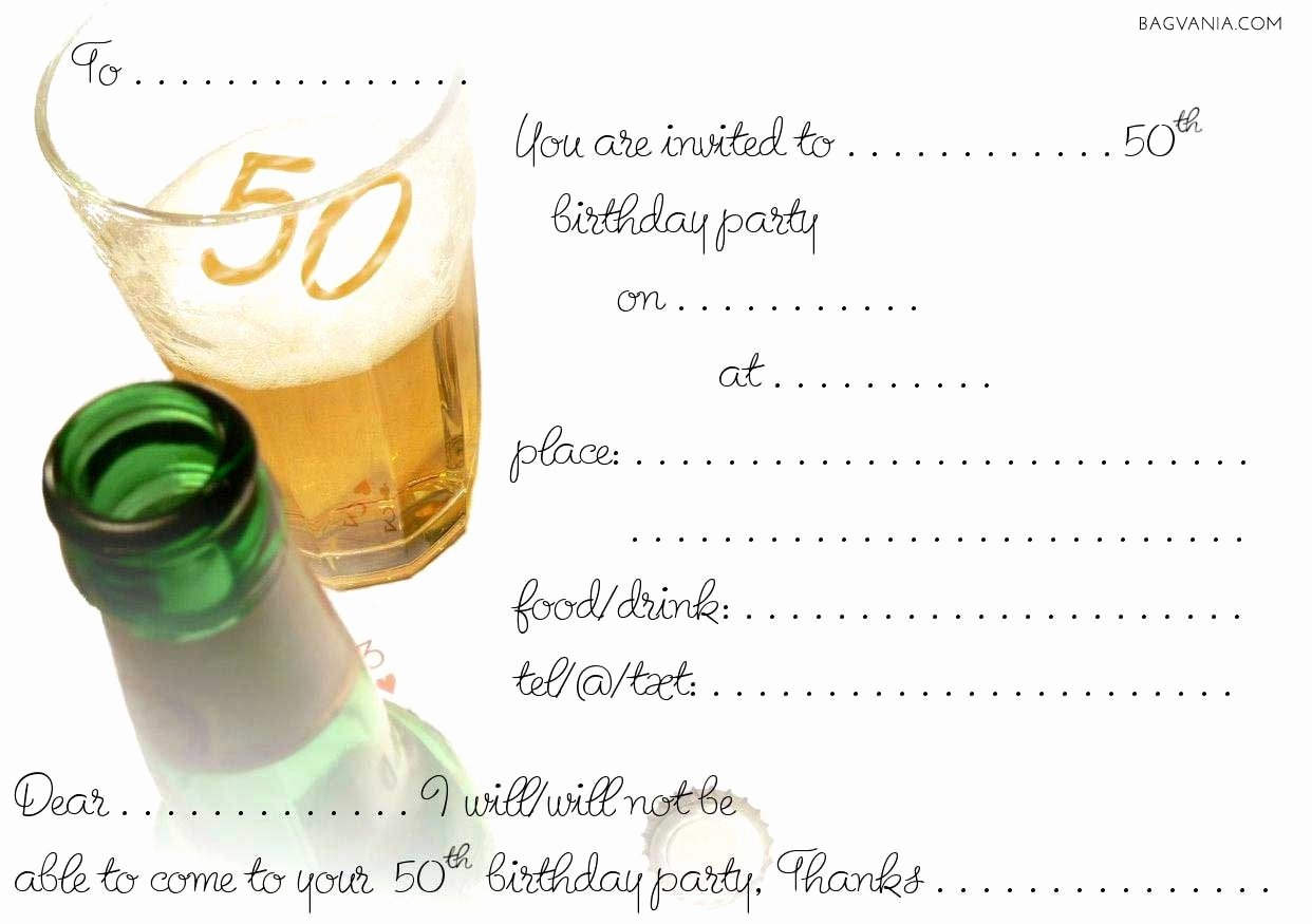 Free 50th Birthday Party Invitations Wording – Bagvania