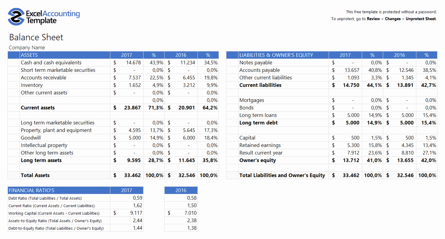 Free Accounting Templates In Excel for Your