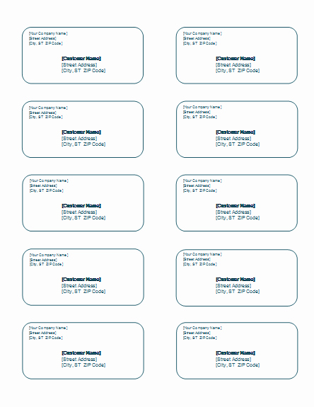 Free Address Label Templates – Microsoft Word Templates