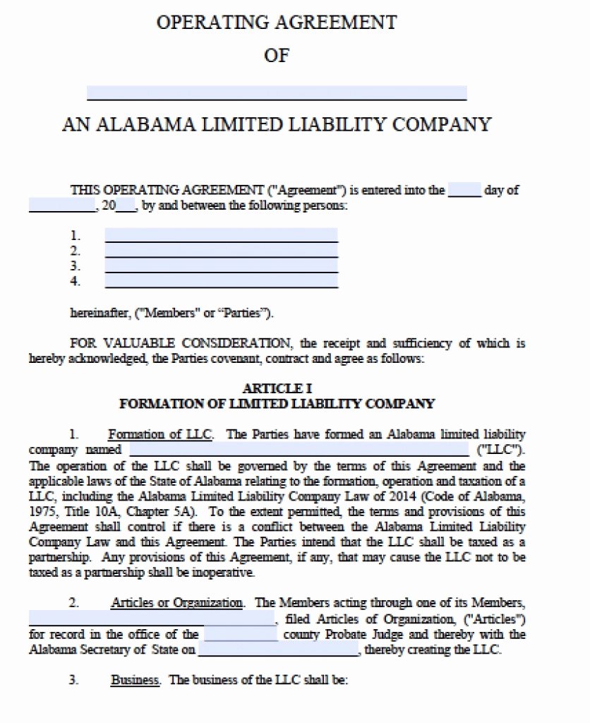 operating agreement