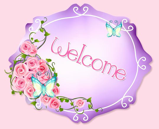 Free Banner with Rose butterfly Victorian Ebay Template