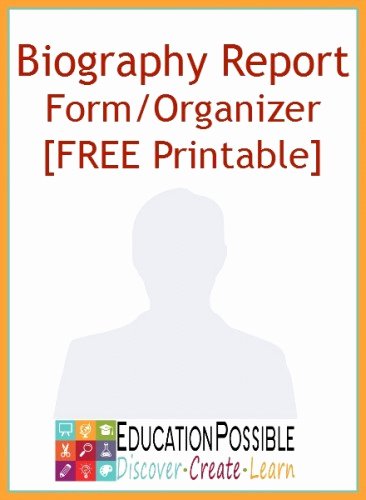 Free Biography Report form organizer