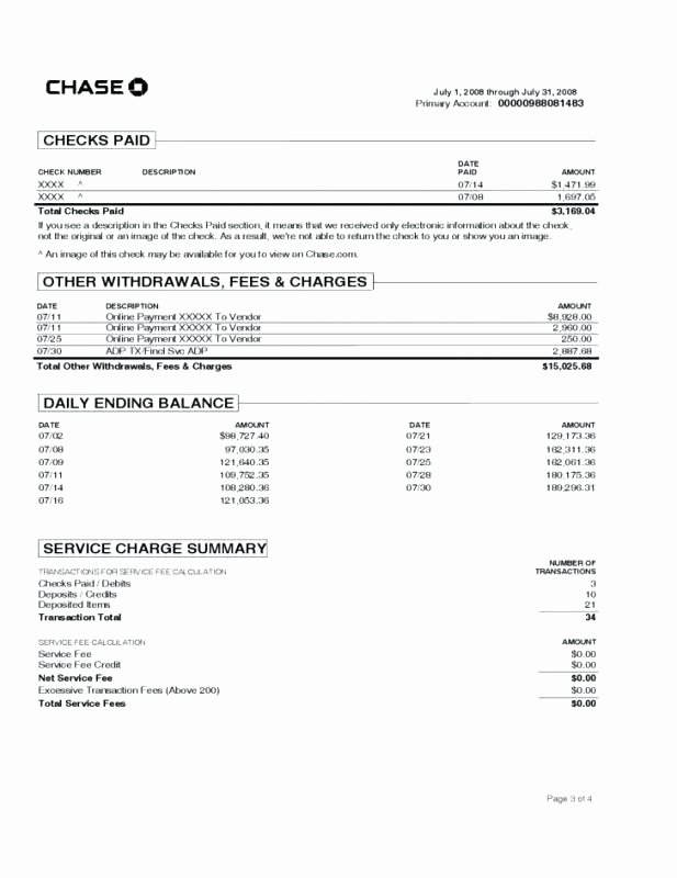 Free Blank Bank Statement Template Sample Templates Doc