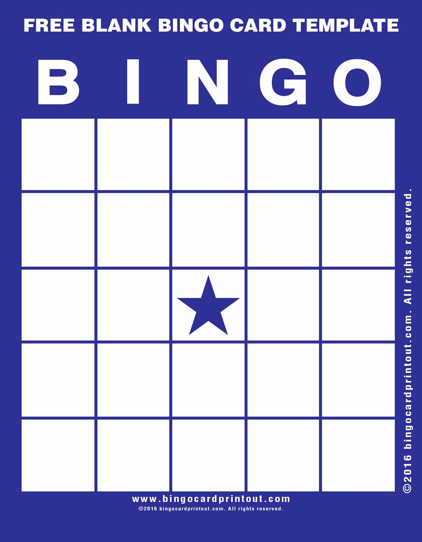 free blank bingo card template