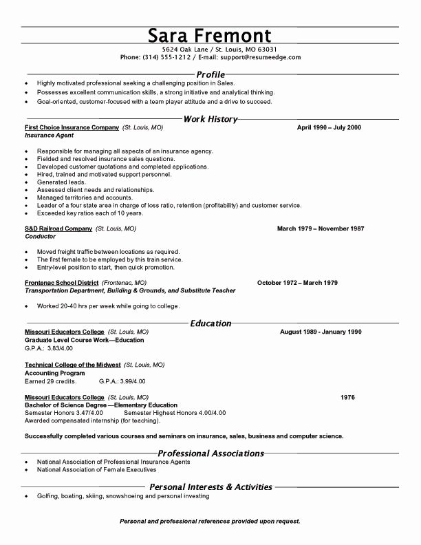 Free Blank Fill In Resume Templates