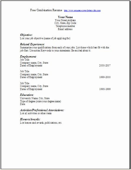 Free Blank Resume Template Examples Samples Free Edit with