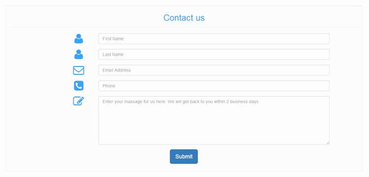 bootstrap contact form