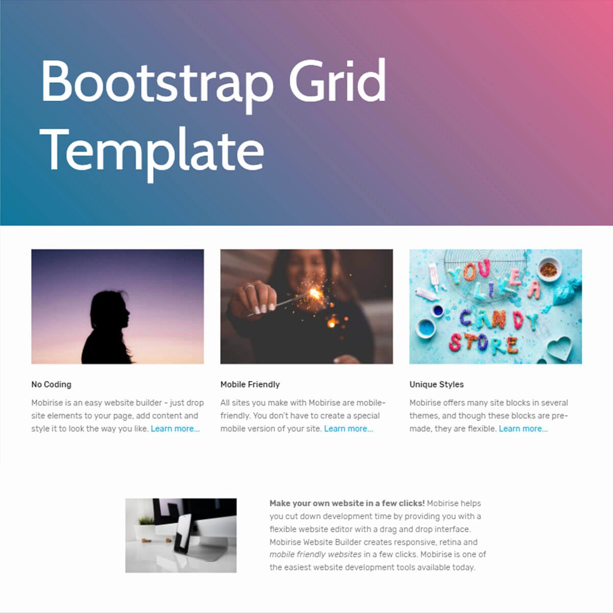 Free Bootstrap Template 2018