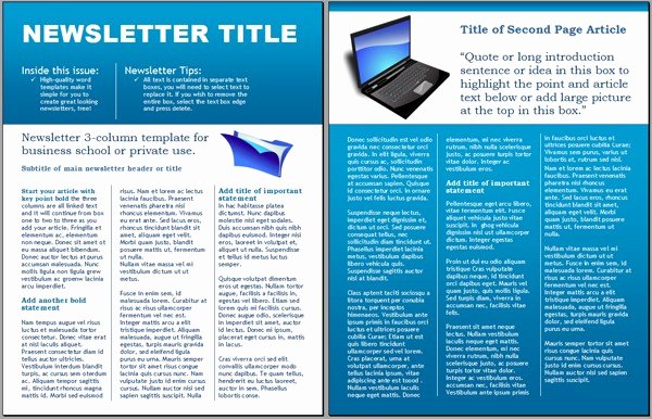Free Business Newsletter Templates for Microsoft Word