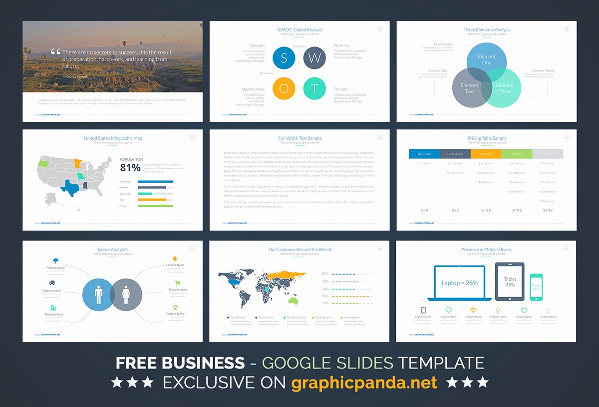 Free Business Plan Google Slides Template On Behance