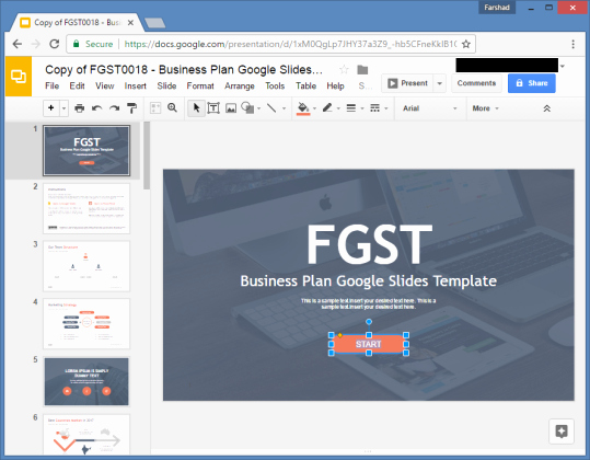 Free Business Plan Google Slides Template