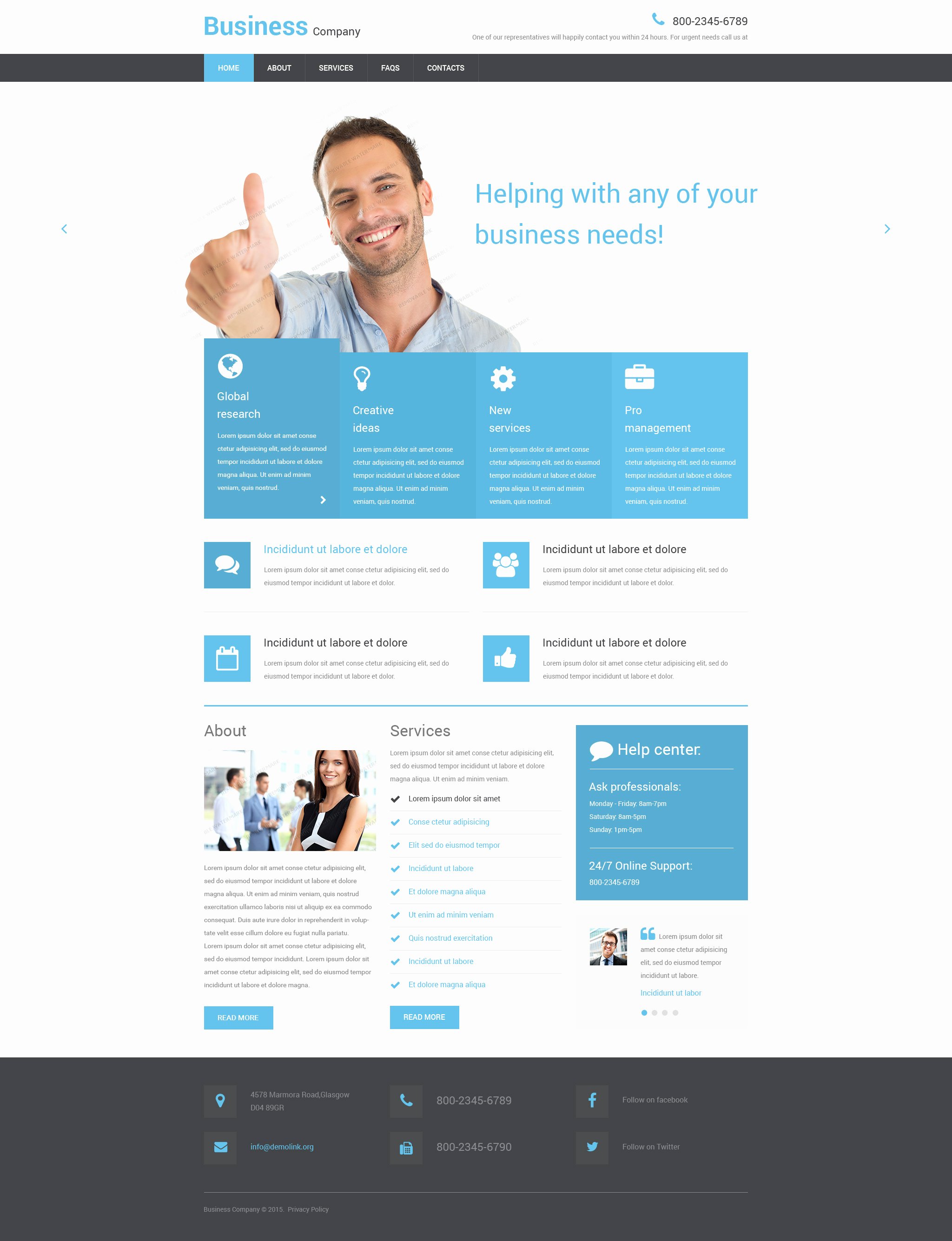 responsive business website template