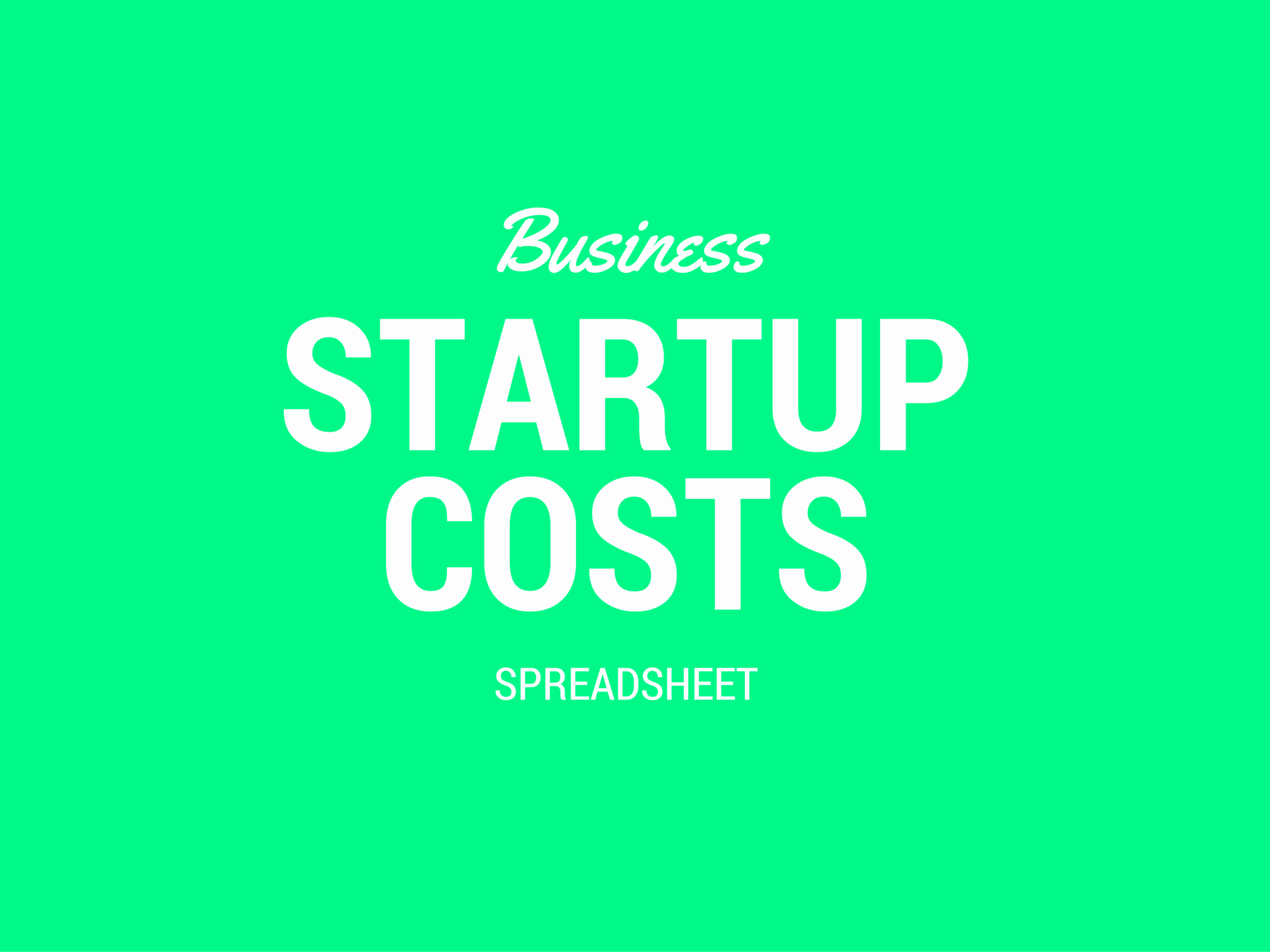 Free Business Startup Expenses Spreadsheet