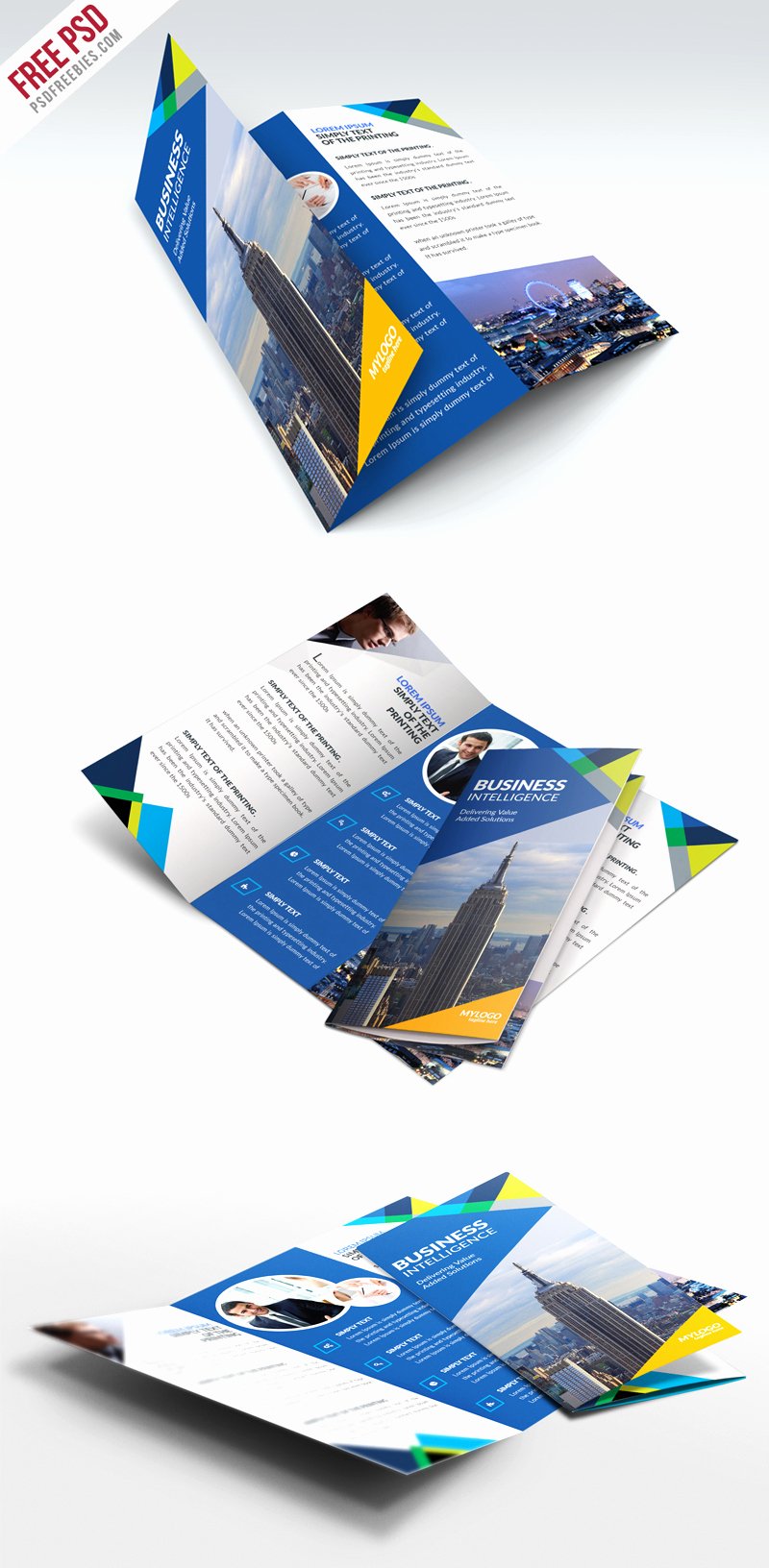 Free Business Trifold Brochure Psd Template