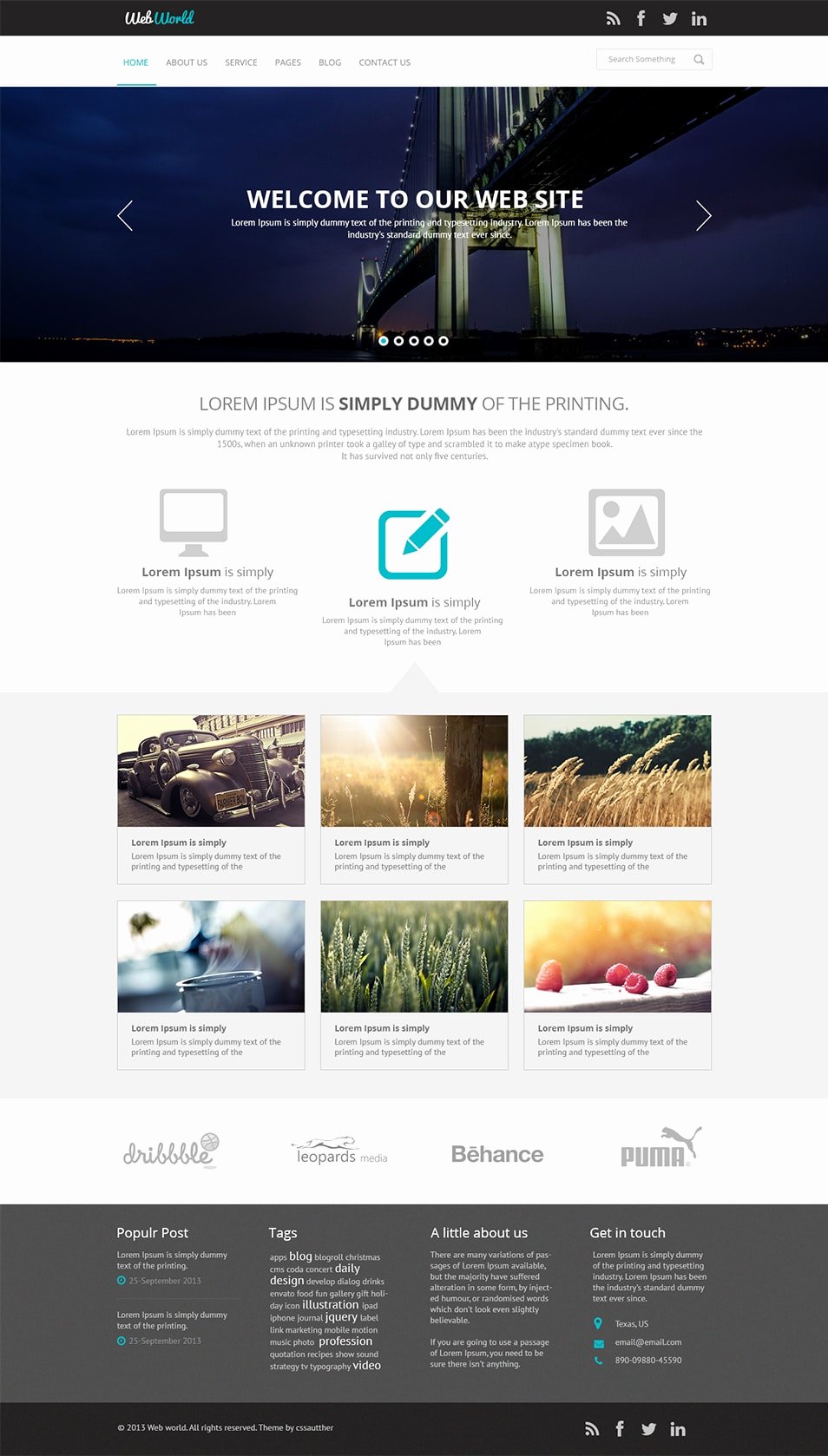 Free Business Web Template Psd