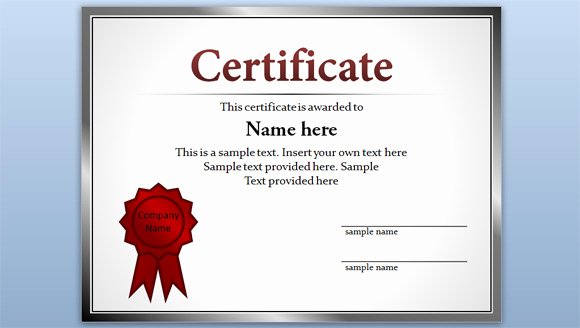 Free Certificate Template for Powerpoint 2010 &amp; 2013