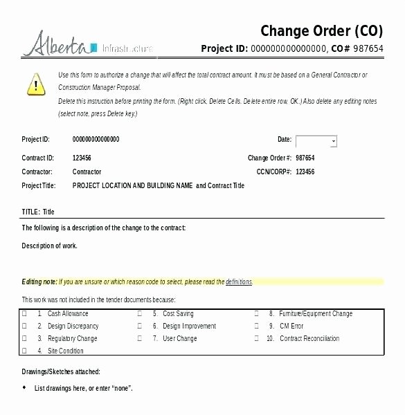 Free Change order Template Excel Request Log Pdf