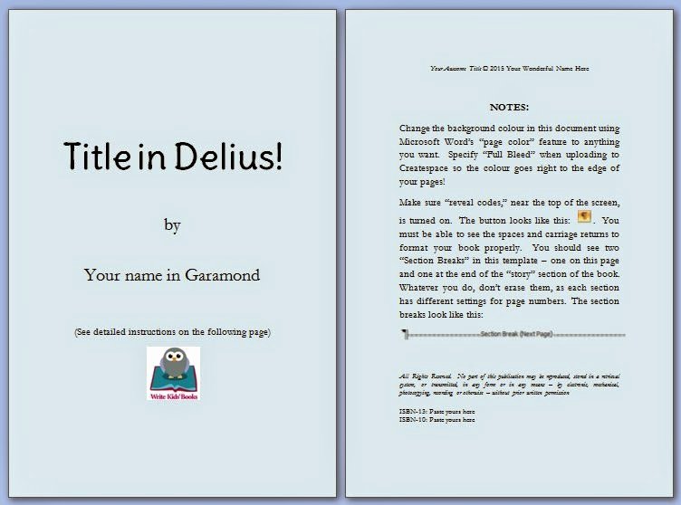 Free Children S Book Template Signup Write Kids Books