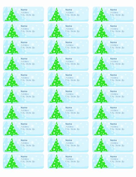 Free Christmas Address Labels Templates – Happy Holidays