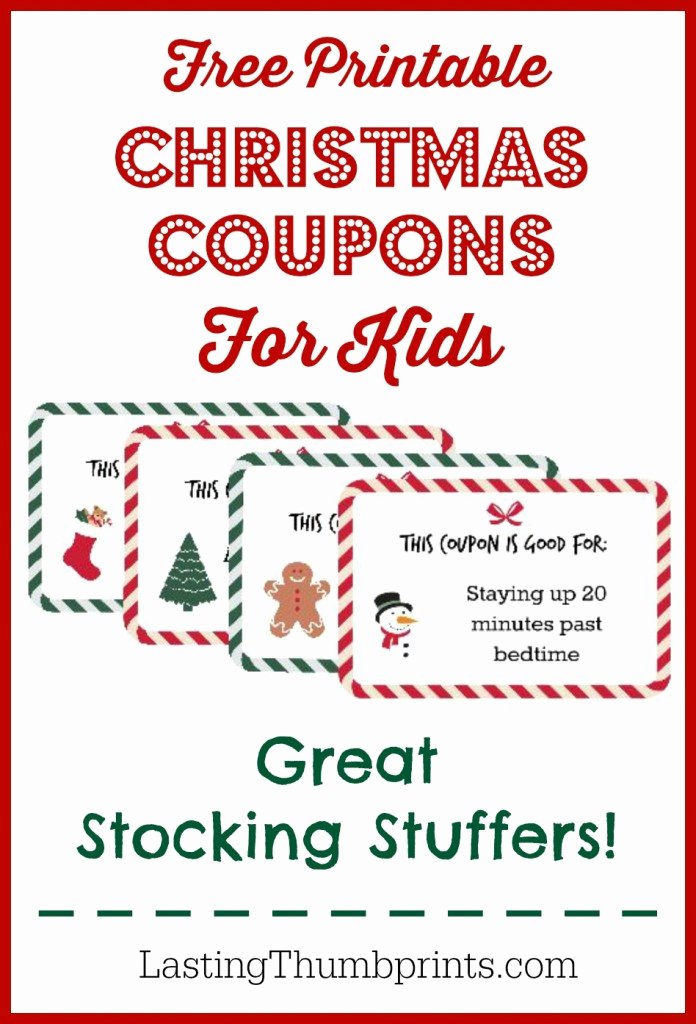 Free Christmas Coupon Printable for Kids