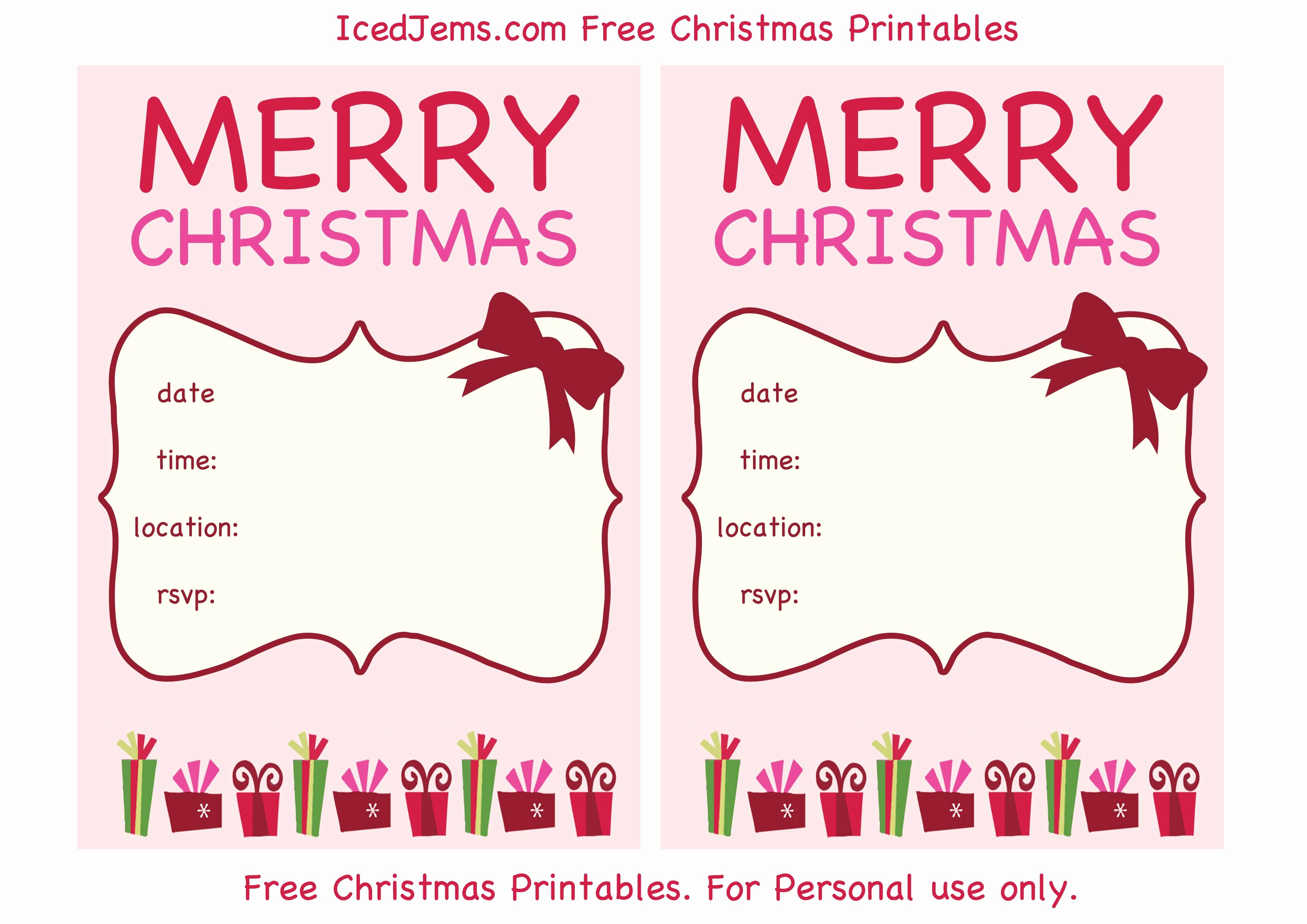 Free Christmas Party Invitations