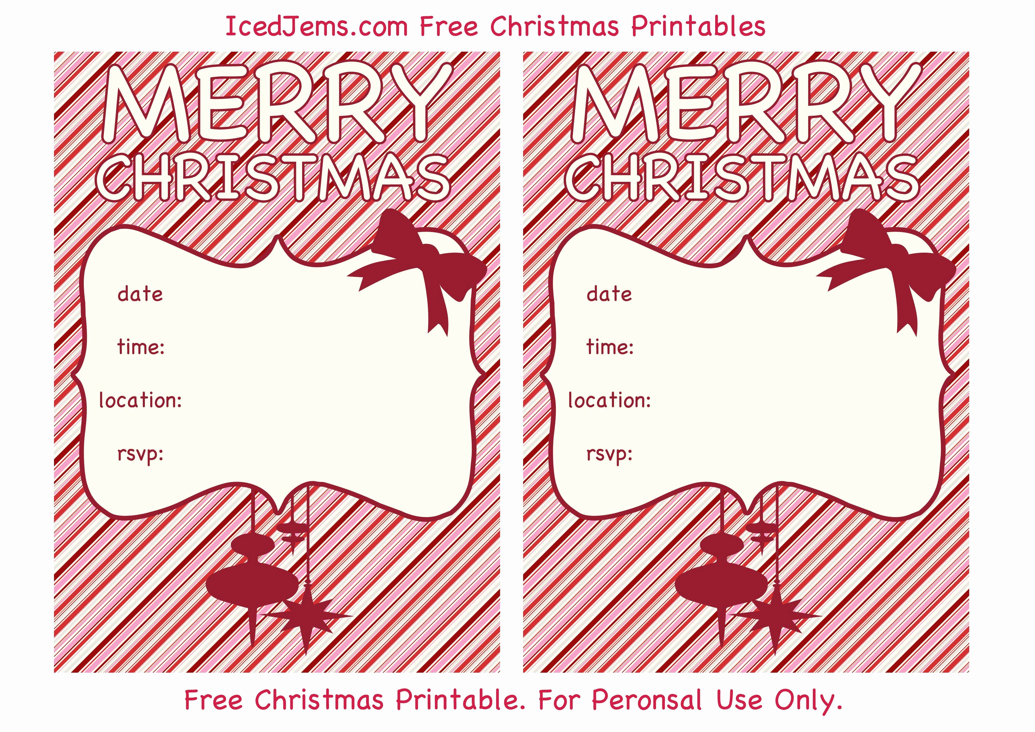 Free Christmas Party Invitations