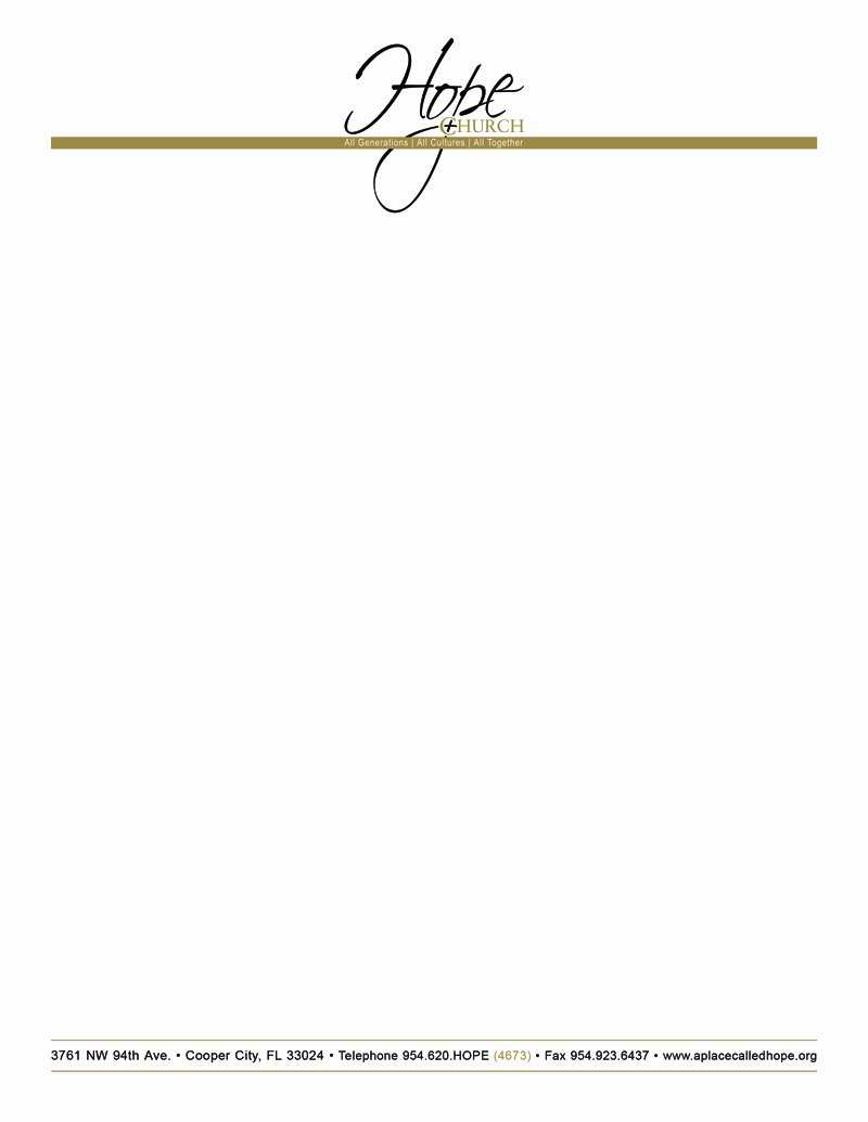 Free Printable Church Letterhead