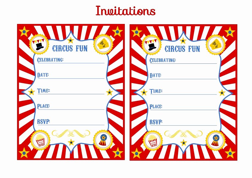 Free Circus Birthday Party Printables From Printabelle