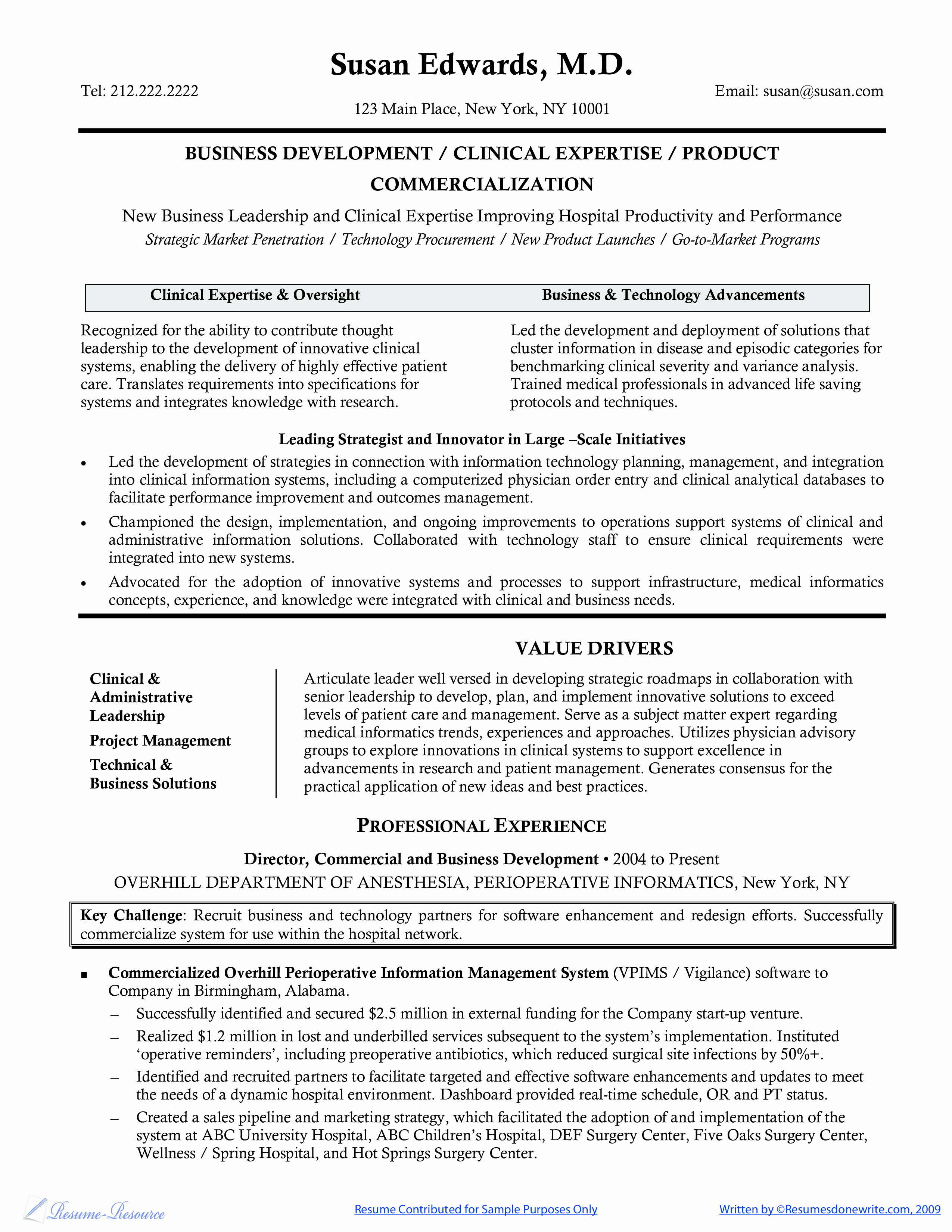 Free Clinical Research Resume Sample