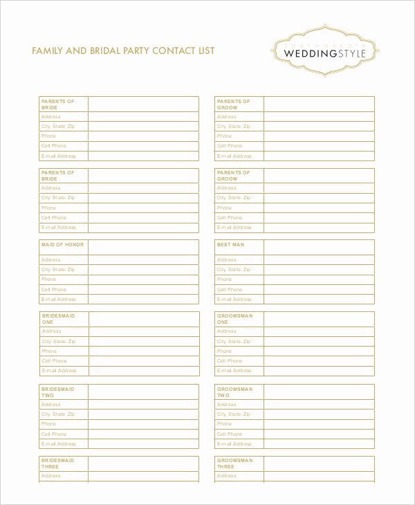 Free Contact List Template 10 Free Word Pdf Documents