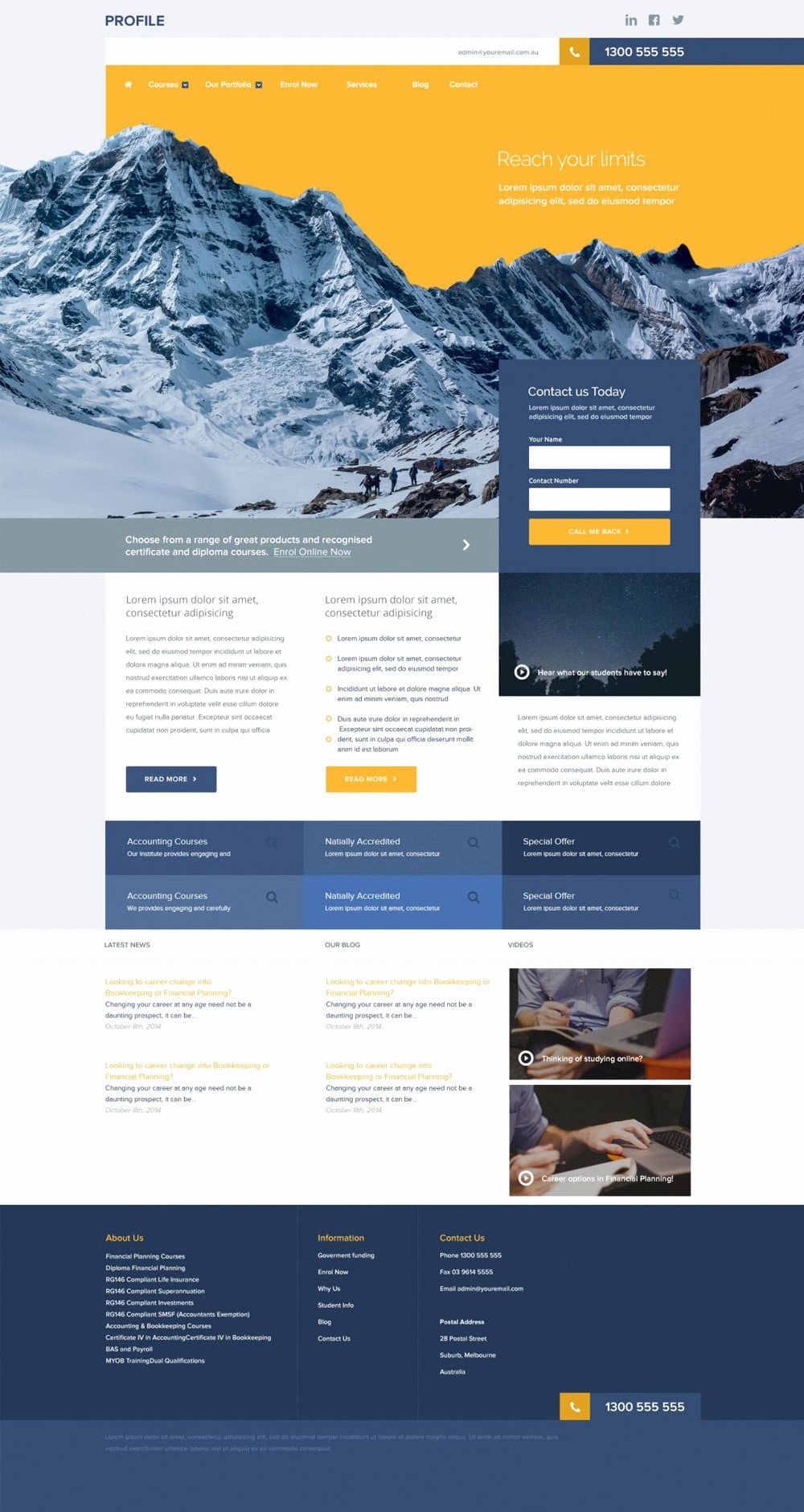 Free Corporate and Business Web Templates Psd