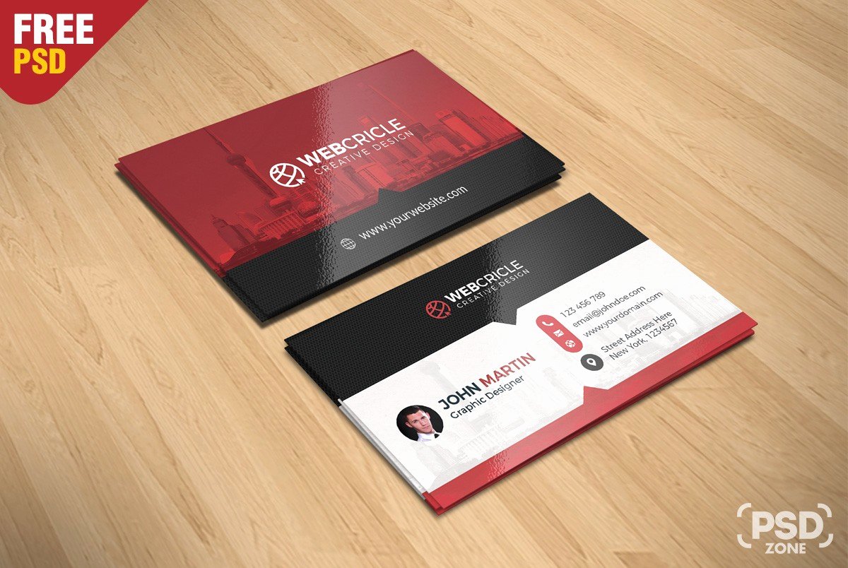 free corporate business card psd