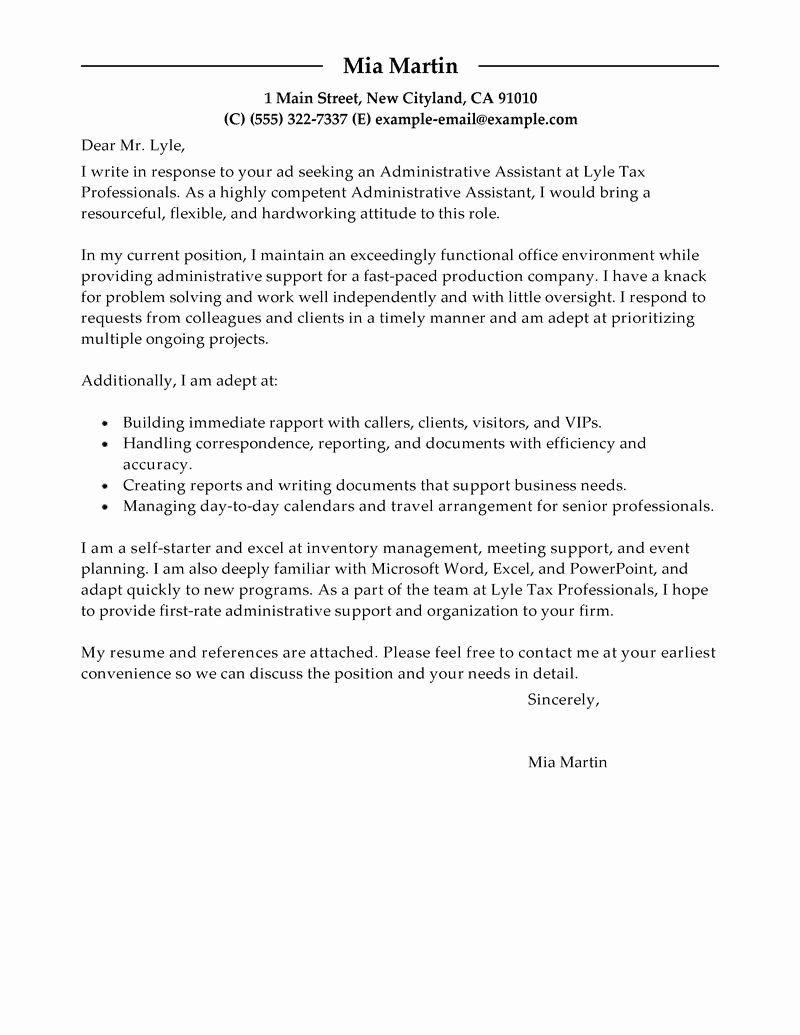 cover letter examples