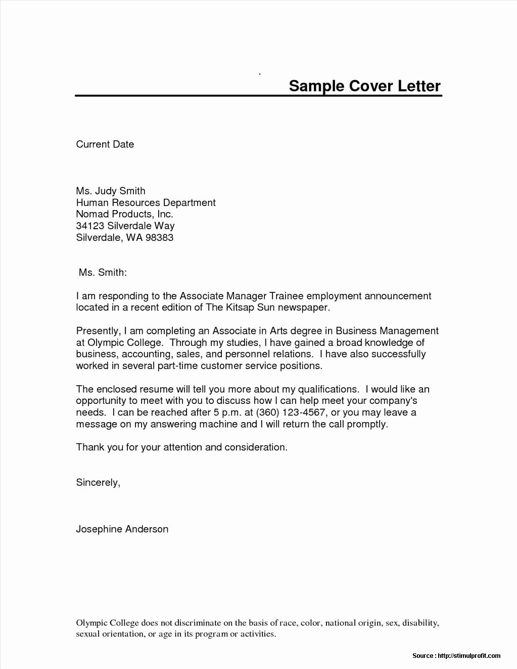 Free Cover Letter Template Word 2010 Cover Letter